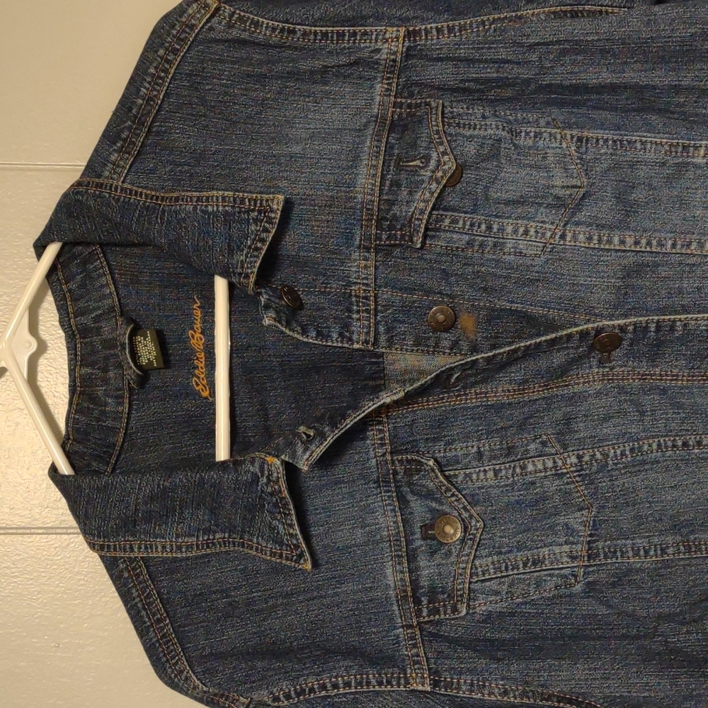 Eddie Bauer Denim Jean Jacket Womens Sz XXL
